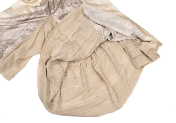 COMME des GARCONS Botanical Lace Print Silk Switching Skirt K-167425_011