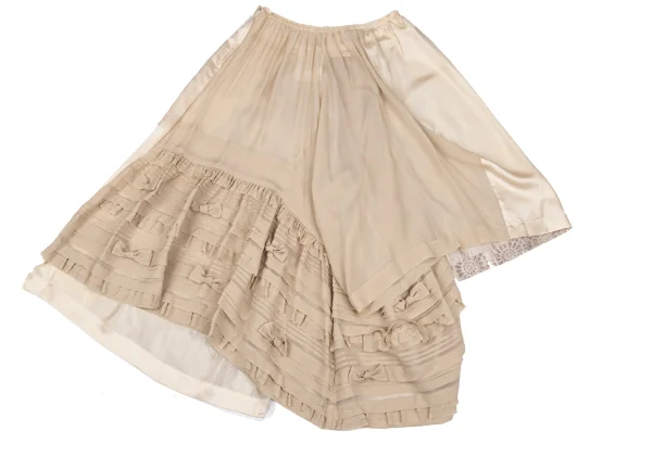 COMME des GARCONS Botanical Lace Print Silk Switching Skirt K-167425_012