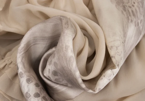 COMME des GARCONS Botanical Lace Print Silk Switching Skirt K-167425_014