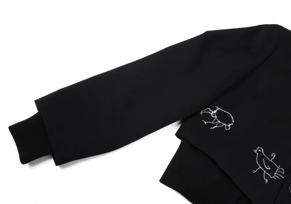 COMME des GARCONS Bird Embroidered Collarless Layered Jacket K-167426_008