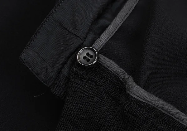 COMME des GARCONS Bird Embroidered Collarless Layered Jacket K-167426_015