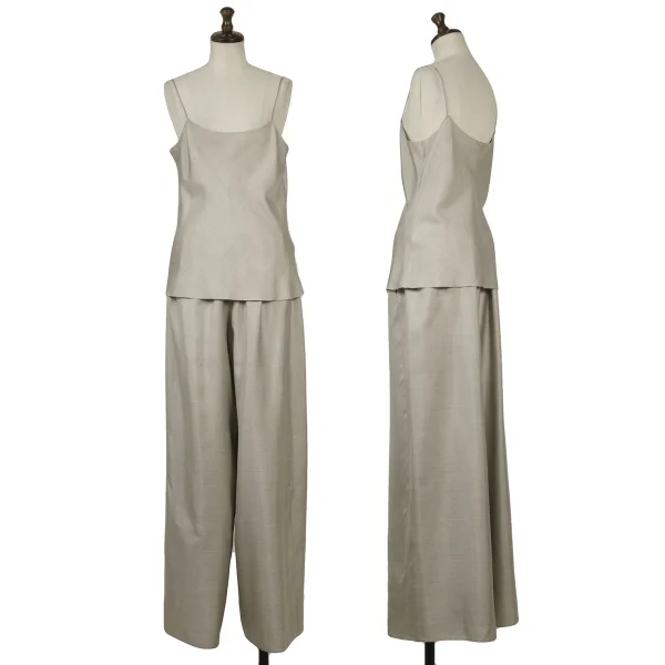 THE ROW Silk Camisole & Wide Pants Beige S K-167430_001