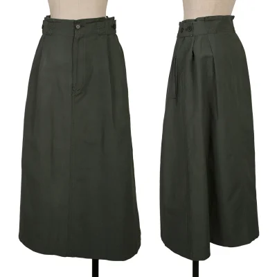 Y's Linen Cotton Side Button Skirt