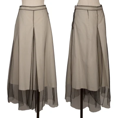 Maison Martin Margiela Mesh Layered Sheeting Wide Pants