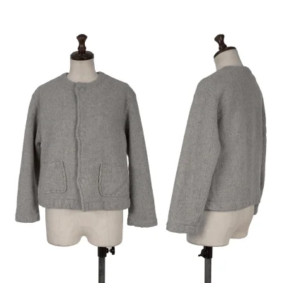 tricot COMME des GARCONS Wool Fulling Collarless Jacket