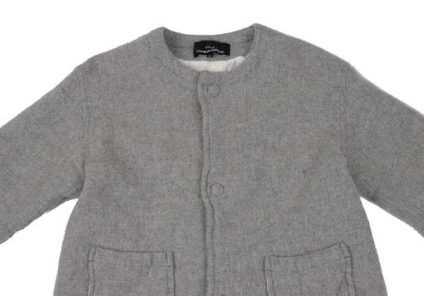 tricot COMME des GARCONS Wool Fulling Collarless Jacket K-167436_003