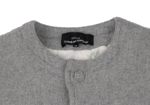 tricot COMME des GARCONS Wool Fulling Collarless Jacket K-167436_004