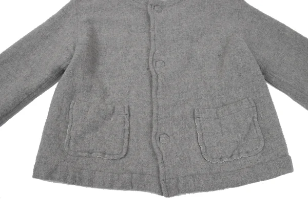 tricot COMME des GARCONS Wool Fulling Collarless Jacket K-167436_010
