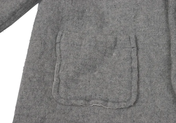 tricot COMME des GARCONS Wool Fulling Collarless Jacket K-167436_011