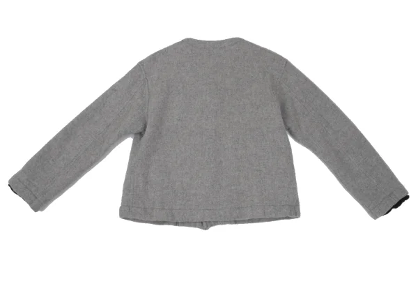 tricot COMME des GARCONS Wool Fulling Collarless Jacket K-167436_016