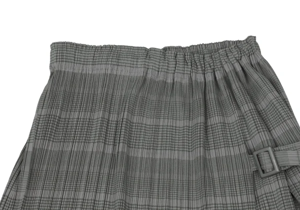 PLEATS PLEASE Pleated Stripe Side Belt Skirt K-167443_004