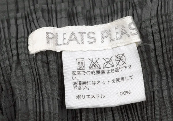 PLEATS PLEASE Pleated Stripe Side Belt Skirt K-167443_013