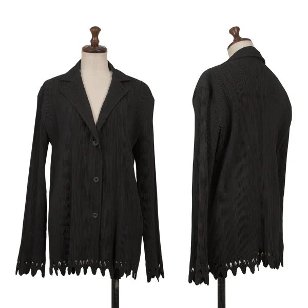 ISSEY MIYAKE Pleats Cutting Design Jacket Black 3 K-167444_001