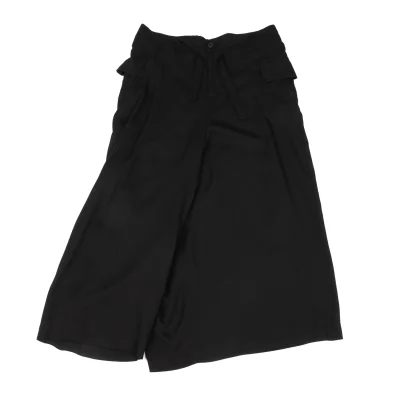 Y's Rayon Asymmetrical Drawstring Wide Pants