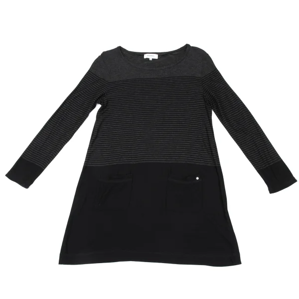 SONIA BY SONIA RYKIEL Striped Patch Pocket Knit Top K-167448_002