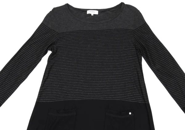 SONIA BY SONIA RYKIEL Striped Patch Pocket Knit Top K-167448_003