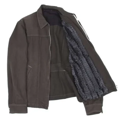 コムデギャルソンオムプリュスCOMME des GARCONS HOMME PLUS 製品染め裏フリルウールブルゾン チャコール