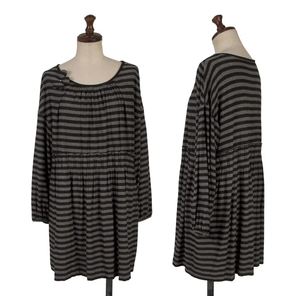 SONIA BY SONIA RYKIEL Striped Floral Corsage Tunic Black,Grey 44 K-167450_001