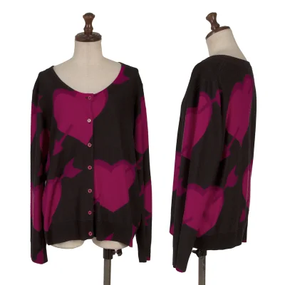 SONIA RYKIEL Wool Heart Arrow Cardigan