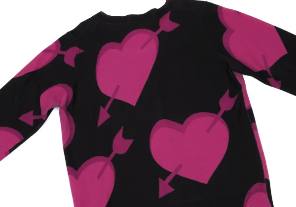 SONIA RYKIEL Wool Heart Arrow Cardigan K-167451_011