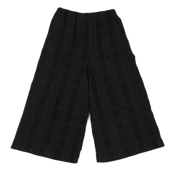 Plantation Wool Plaids Jacquard Wide Pants Black M K-167456_001