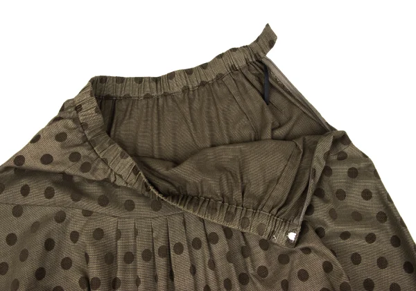 SENSOUNICO Dot Print Tuck Dropped Crotch Pants K-167461_006