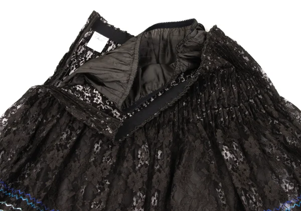 HIROKO KOSHINO Geometric Floral Lace Pleated Skirt K-167462_005