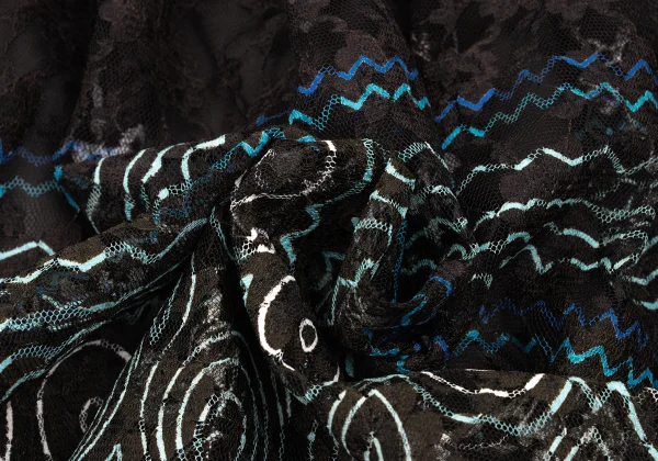 HIROKO KOSHINO Geometric Floral Lace Pleated Skirt K-167462_015