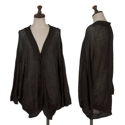 HIROKO BIS Shadow Dot Mesh Dolman Cardigan