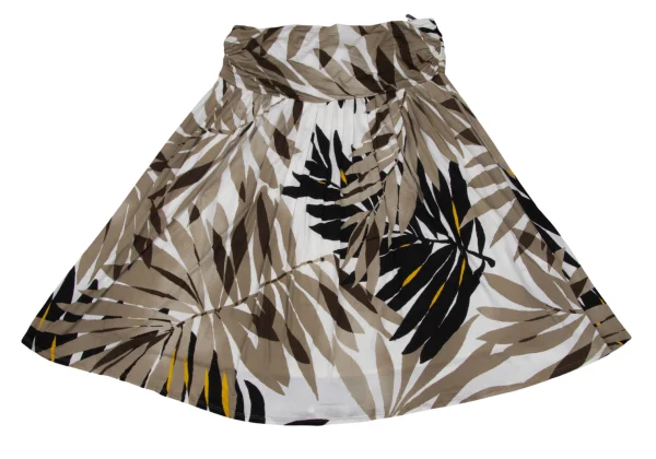 Max Mara Leaf Print Gather Skirt K-167467_002