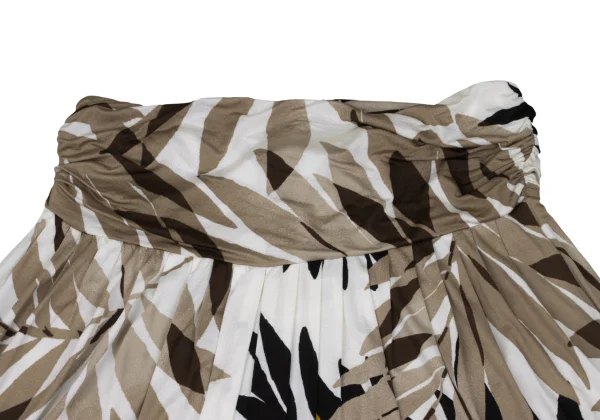 Max Mara Leaf Print Gather Skirt K-167467_004