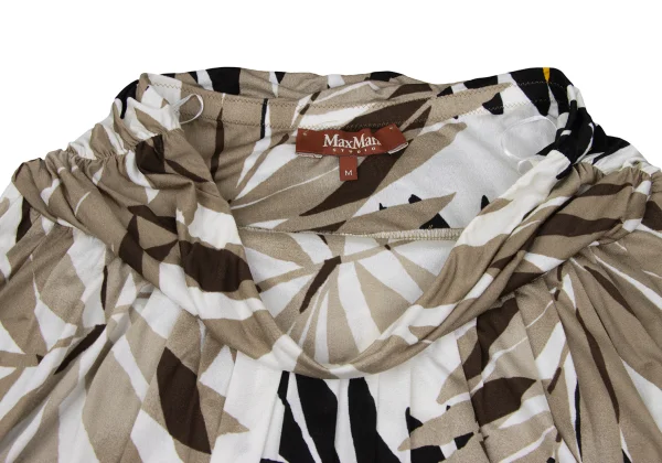 Max Mara Leaf Print Gather Skirt K-167467_006