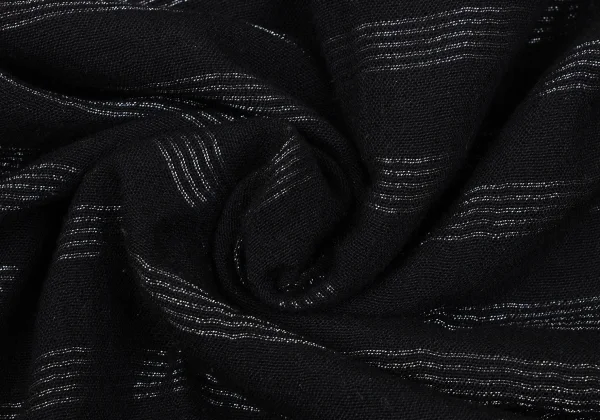 HIROKO KOSHINO Wool Glitter Striped Fringe Stole K-167468_006