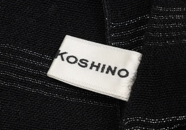 HIROKO KOSHINO Wool Glitter Striped Fringe Stole K-167468_007