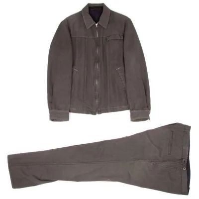 コムデギャルソンオムプリュスCOMME des GARCONS HOMME PLUS 製品染め裏フリルウールセットアップスーツ チャコール