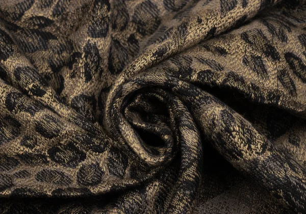 Yves Saint Laurent Silk Wool Animal Jacquard Stole K-167470_006