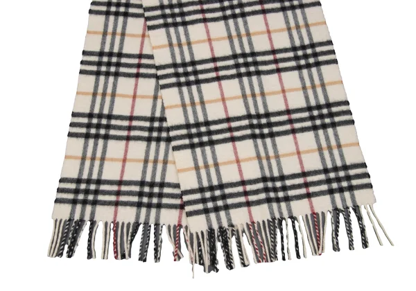 BURBERRY Cashmere Check Fringe Stole K-167471_002
