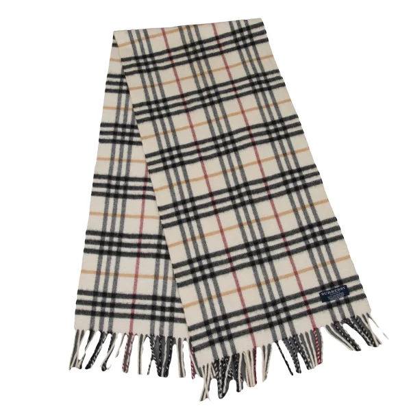 BURBERRY Cashmere Check Fringe Stole K-167471_004