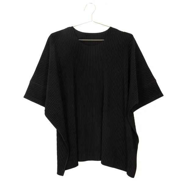 オムプリッセ イッセイ ミヤケHOMME PLISSE ISSEY MIYAKE プリーツワイド半袖カットソー 黒3