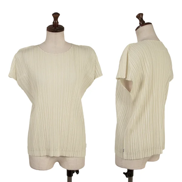 PLEATS PLEASE French Sleeves T Shirt Light Beige 3 K-167481_001