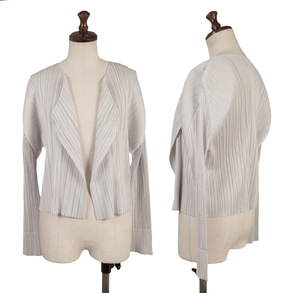 PLEATS PLEASE Buttonless Cardigan Grey 3 K-167482_001