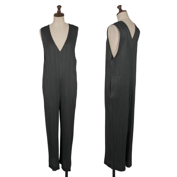 PLEATS PLEASE Sleeveless Overalls Grey 3 K-167483_001