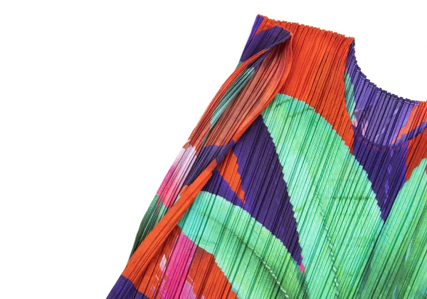 PLEATS PLEASE CARNIVAL Botanical Printed Sleeveless Top K-167484_005