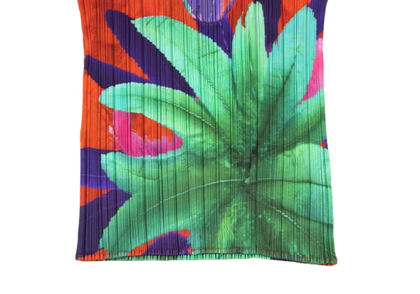 PLEATS PLEASE CARNIVAL Botanical Printed Sleeveless Top K-167484_006