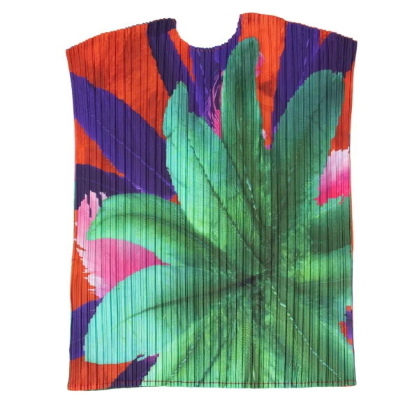 PLEATS PLEASE CARNIVAL Botanical Printed Sleeveless Top K-167484_009