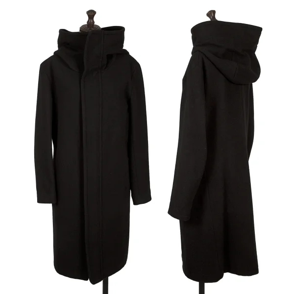 LIMI feu Melton Wool Hoodie Coat Black S K-167508_001
