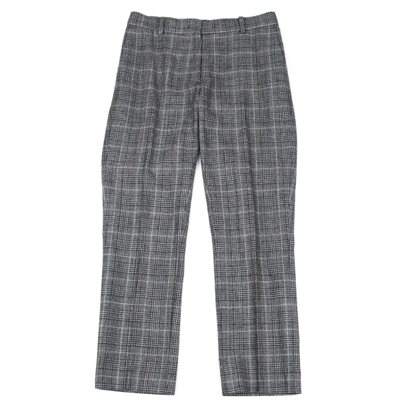 JOSEPH Wool Blended Checker Pants Grey 34 K-167510_001