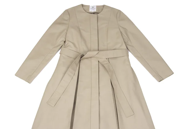 LANVIN en Bleu Collarless Tuck Coat K-167513_003