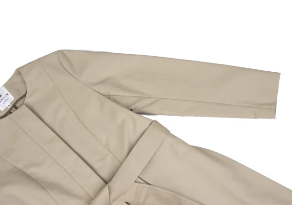 LANVIN en Bleu Collarless Tuck Coat K-167513_005