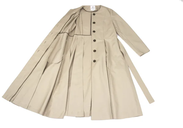 LANVIN en Bleu Collarless Tuck Coat K-167513_010